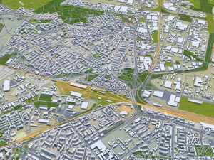 Sofia city Bulgaria 30km Modelo 3D