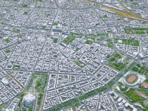 Sofia city Bulgaria 30km 3D Model