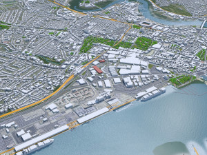 Southampton city England 30km 3D Model