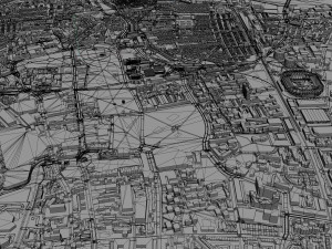 Southampton city England 30km 3D Model
