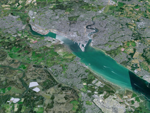 Southampton city England 30km 3D Model