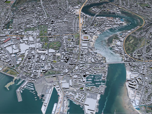 Southampton city England 30km 3D Model