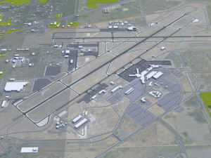 Spokane city Washington USA 35km 3D Model