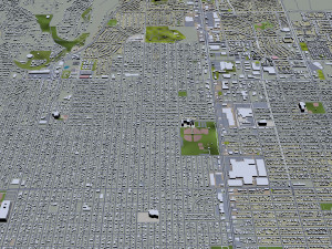 Spokane city Washington USA 35km 3D Model