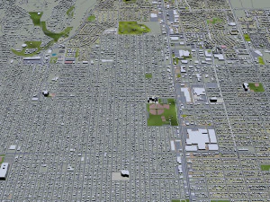 Spokane city Washington USA 35km 3D Model