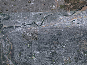 Spokane city Washington USA 35km 3D Model