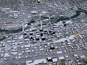 Spokane city Washington USA 35km 3D Model