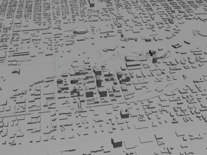 Spokane city Washington USA 35km 3D Model
