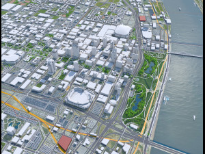 St Louis city Missouri USA 130km Modelo 3D