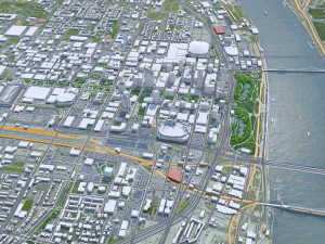 St Louis city Missouri USA 130km 3D Model