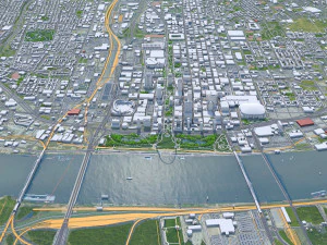 St Louis city Missouri USA 130km 3D Model