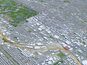 St Louis city Missouri USA 130km Modelo 3D