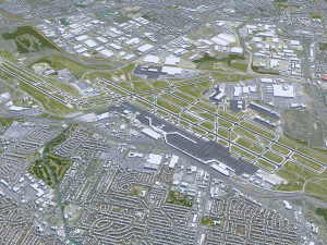 St Louis city Missouri USA 130km 3D Model