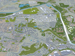St Louis city Missouri USA 130km Modelo 3D