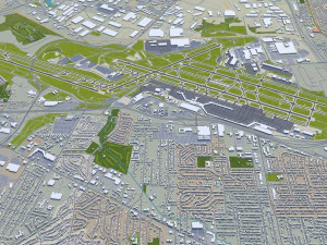 St Louis city Missouri USA 130km 3D Model