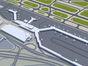 St Louis city Missouri USA 130km 3D Model