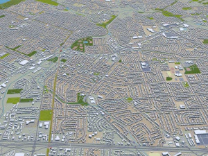 St Louis city Missouri USA 130km 3D Model