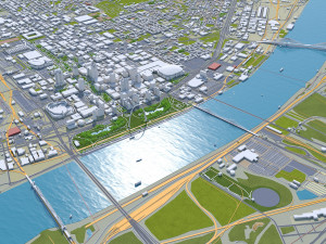 St Louis city Missouri USA 130km Modelo 3D