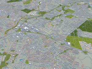 St Louis city Missouri USA 130km Modelo 3D