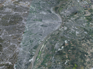 St Louis city Missouri USA 130km Modelo 3D
