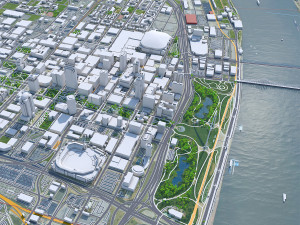 St Louis city Missouri USA 130km Modelo 3D