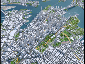 Sydney city Australia 120km 3Dモデル