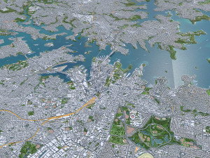 Sydney city Australia 120km 3Dモデル