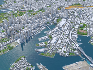 Sydney city Australia 120km 3Dモデル