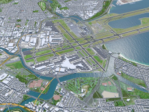Sydney city Australia 120km 3Dモデル