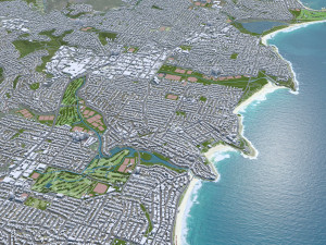 Sydney city Australia 120km 3Dモデル