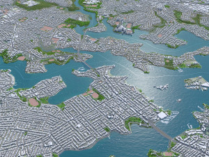 Sydney city Australia 120km 3Dモデル