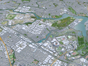 Sydney city Australia 120km 3Dモデル