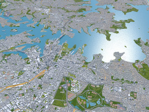 Sydney city Australia 120km 3Dモデル