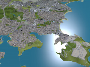 Sydney city Australia 120km 3Dモデル