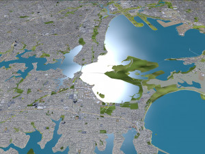 Sydney city Australia 120km 3Dモデル
