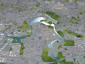 Sydney city Australia 120km 3Dモデル