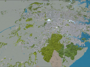 Sydney city Australia 120km 3Dモデル