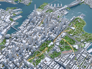 Sydney city Australia 120km 3Dモデル