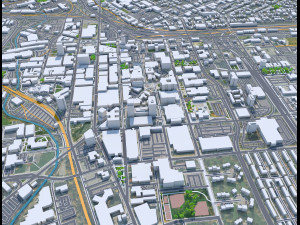 Syracuse city New York USA 30km 3D Model