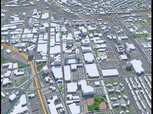 Syracuse city New York USA 30km 3D Model