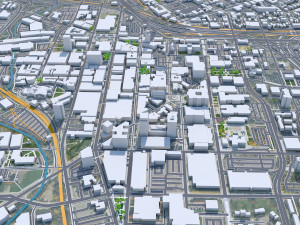 Syracuse city New York USA 30km 3D Model