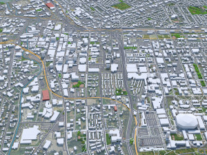 Syracuse city New York USA 30km 3D Model