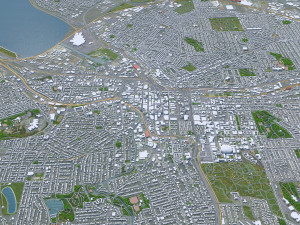 Syracuse city New York USA 30km 3D Model