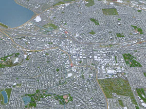 Syracuse city New York USA 30km 3D Model