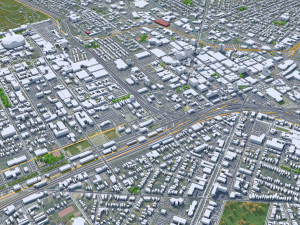 Syracuse city New York USA 30km 3D Model