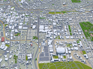 Syracuse city New York USA 30km 3D Model