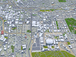 Syracuse city New York USA 30km 3D Model