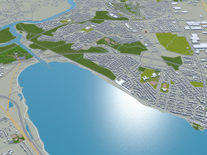 Syracuse city New York USA 30km 3D Model