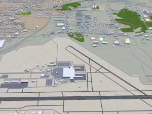 Syracuse city New York USA 30km 3D Model