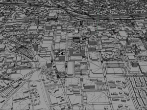 Syracuse city New York USA 30km 3D Model